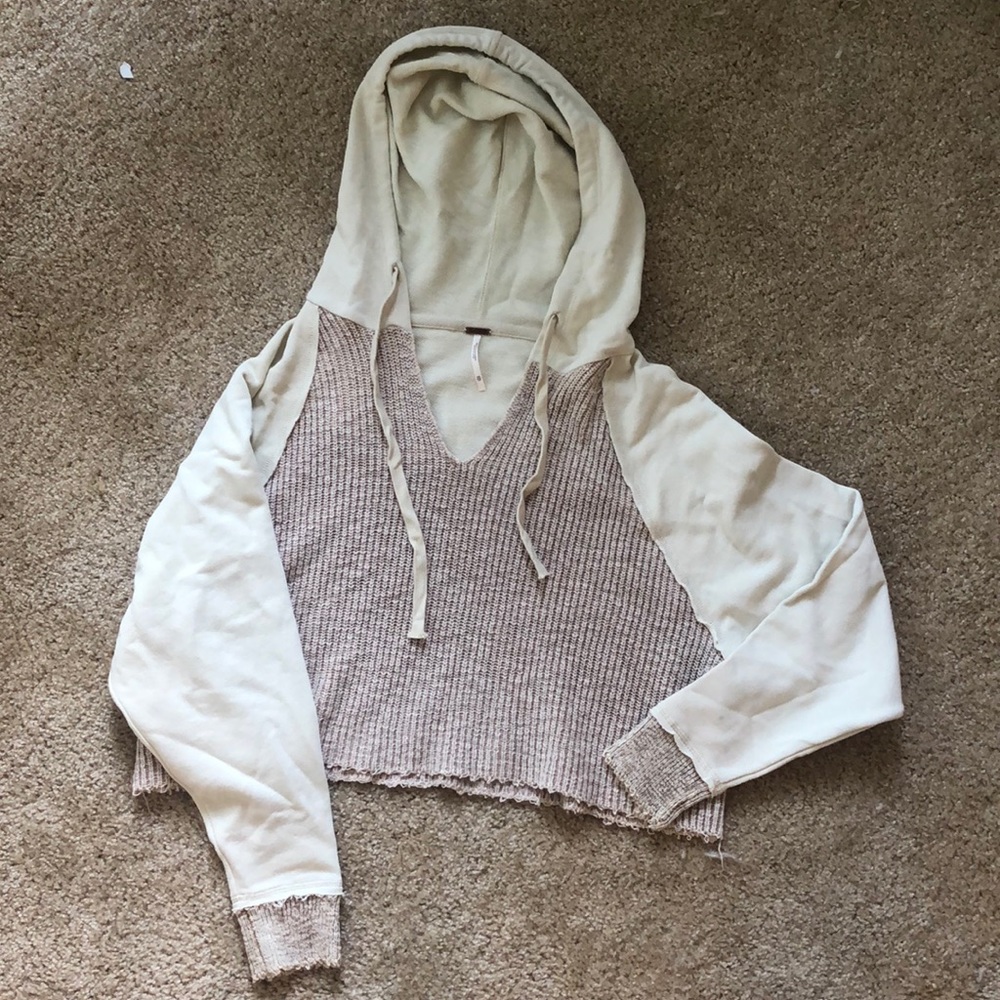 Free People Cropped Hoodie